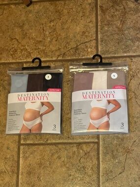 NIB *Bundle of 6 pairs* Destination Maternity Seamless Foldover Bikinis sz S